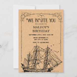 Invitation Pirate Vintage