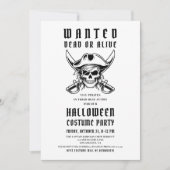 Invitation Pirate vintage Halloween Costume Party (Devant)