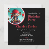 INVITATION PIRATES AMUSANTS GÂTEAU D'ANNIVERSAIRE À THÈME POU (Dos)