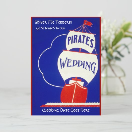 Invitation Pirates Mariage (Debout devant)