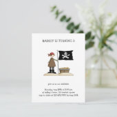 Invitation Pirates ・ Pirate, drapeau et trésor (Debout devant)