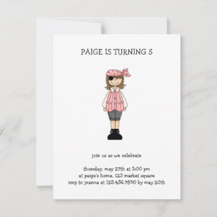 Invitation Pirates roses ・ Pirate Girl #1