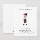 Invitation Pirates roses ・ Pirate Girl #10 (Devant / Derrière)