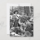 Invitation Pirates Vintage buvant sur le Navire (Devant)