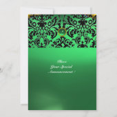 Invitation PIRRE DE DAMAS GEMME MONOGRAMME vert jade (Dos)