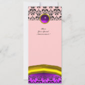 Invitation PIRRE DE DAMAS MONOGRAMME pierre précieuse violet (Dos)