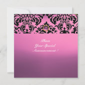 Invitation PIRRE D'OR GEMME MONOGRAMME rose violet (Dos)