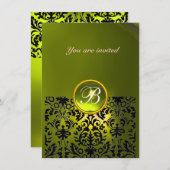 Invitation PIRRE D'UNE PIERRE DE DAMAS MONOGRAMME topaze jaun (Devant / Derrière)