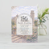 Invitation Pisa Italian Themed Bridal Shower (Debout devant)
