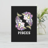 Invitation Pisces Anniversaire Cadeau Symbole Zodiaque Unicor (Debout devant)