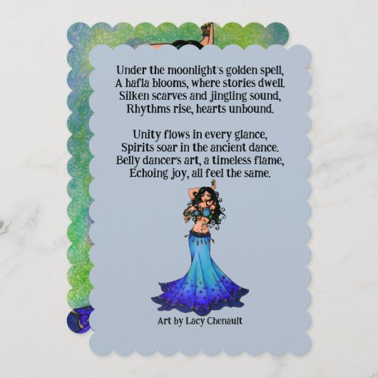 Invitation Pisces Belly Dancer (Devant / Derrière)
