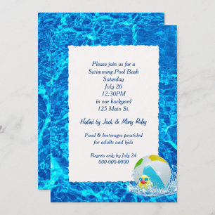 Invitation Piscine