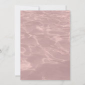 Invitation Piscine à script moderne rose vif fête d'anniversa (Dos)