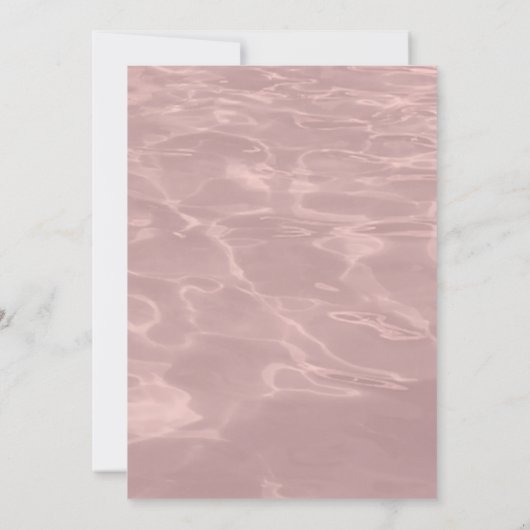 Invitation Piscine à script moderne rose vif fête d'anniversa (Dos)