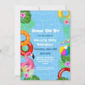 Invitation Piscine amusante Piscine Fête Naissance (Devant)