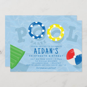 Invitation Piscine Anniversaire