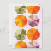 Invitation Piscine Anniversaire Parasols Vintages Ado Tween (Dos)