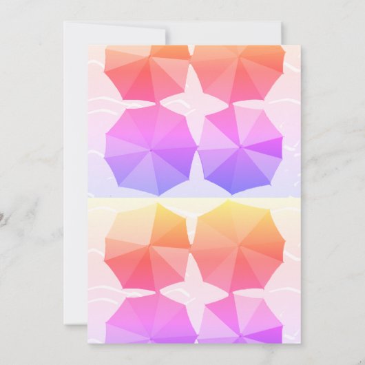 Invitation Piscine Anniversaire Pink Parapluies Cool Ado Twee (Dos)