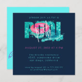 Invitation Piscine Chic (Devant / Derrière)