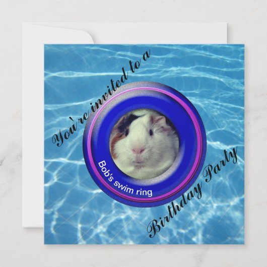 Invitation Piscine cobaye (Devant)