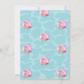 Invitation Piscine cool Flamants roses roses été Anniversaire (Dos)