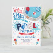 Invitation Piscine de baseball Piscine d'éclaboussures Annive (Debout devant)