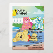 Invitation Piscine de détection d'été (Devant / Derrière)