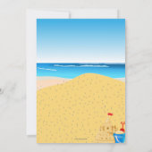 Invitation Piscine de plage Anniversaire Fête du Bassin Blond (Dos)