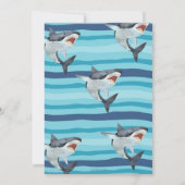 Invitation Piscine de requin Anniversaire fête de requin (Dos)