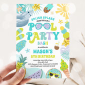 Invitation Piscine de requin fête Piscine d'été fête d'annive