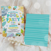 Invitation Piscine de requin fête Piscine d'été fête d'annive