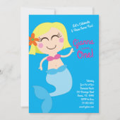 Invitation Piscine de sirènes Enfants d'anniversaire (Devant)