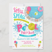 Invitation Piscine de squash de la partie de softball (Devant)