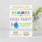 Invitation Piscine d'été (Debout devant)