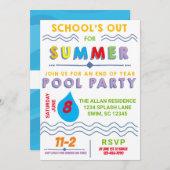 Invitation Piscine d'été (Devant / Derrière)