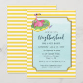 Invitation Piscine d'été et fête de quartier (Devant / Derrière)