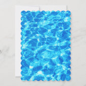 Invitation Piscine d'été tropicale fête d'anniversaire (Dos)