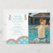 Invitation Piscine d'hiver Fête photo (Devant)