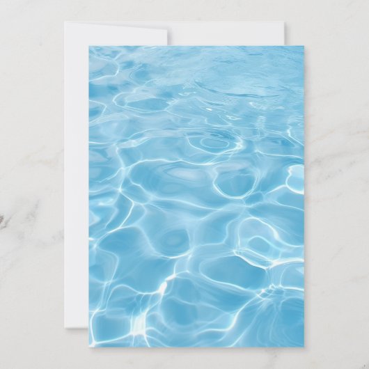 Invitation Piscine été néon vibes anniversaire (Dos)