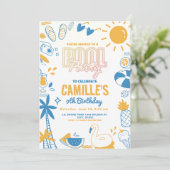 Invitation Piscine Fête Anniversaire (Debout devant)