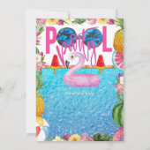 Invitation Piscine Fête Anniversaire, Fête de la Piscine, Tou (Dos)