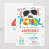 Invitation Piscine Fête Anniversaire Garçon fille (Devant / Derrière)
