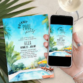 Invitation Piscine Fête aquarelle N'importe quel âge Adulte A