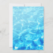 Invitation Piscine Fête Eau Anniversaire Été (Dos)