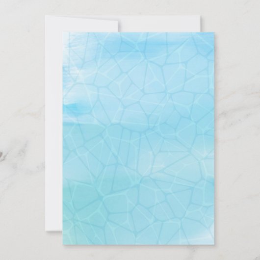 Invitation Piscine Fête Été Natation Tropicale Anniversaire (Dos)