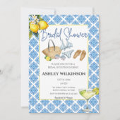 Invitation Piscine Fête Summer Beach Carreaux bleus Fête des (Devant)