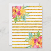 Invitation Piscine florale tropicale Diplôme de la fête (Dos)