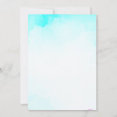 Invitation Piscine Lunettes de flottaison Fleurs Anniversaire (Dos)