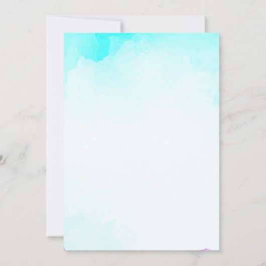 Invitation Piscine Lunettes de flottaison Fleurs été Annivers (Dos)