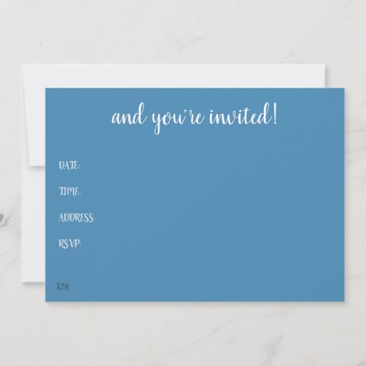 Invitation Piscine Partie de natation inspirée du milieu du s (Dos)